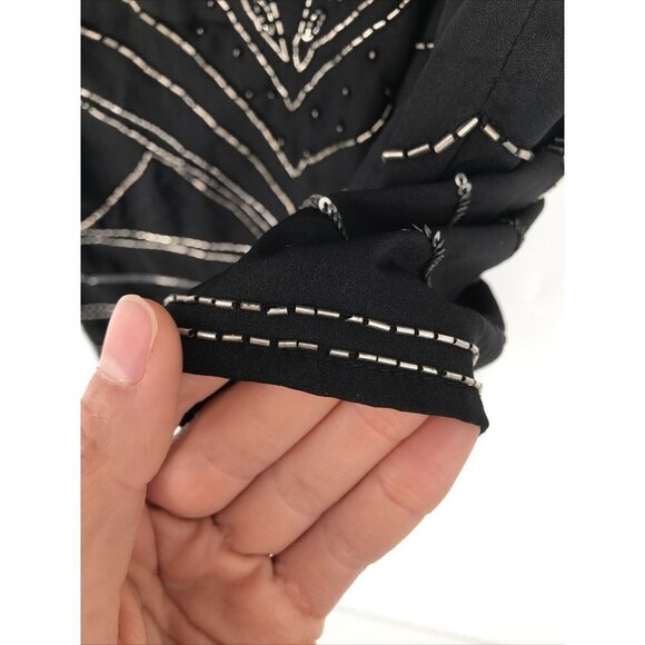 Free People Black Beaded Make A Move Mini Slip Dress XS NWT $128 - Picture 6 of 7